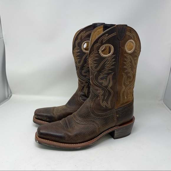 Ariat Shoes | Ariat Heritage Roughstock Brown Leather 34824 Western Cowboy Boots Mens Size 10D | Color: Brown | Size: 10 | Normaaguirre618's Closet